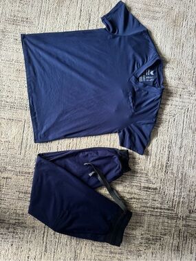 MATCHING Navy Blue Soleya Scrub Set